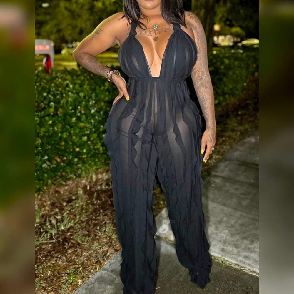 All Ruffled Up Baddie Jumpsuit